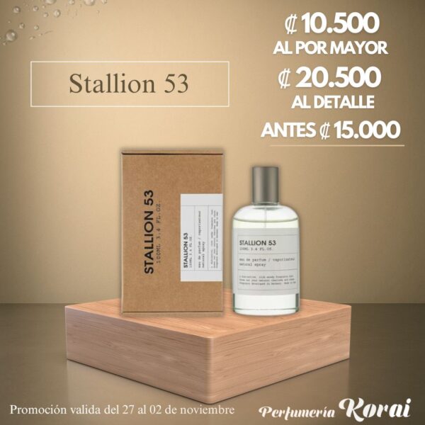 PROMO DE LA SEMANA STALLION 53 27 DE OCT AL 02 NOV – Perfumería Korai