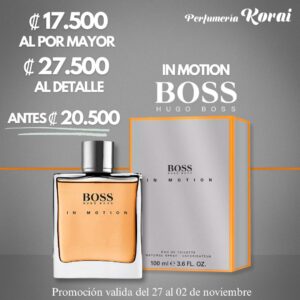 PROMO DE LA SEMANA IN MOTION BOSS HUGO BOS DEL 27 OCT AL 02 DE NOV