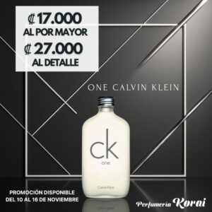 PROMO DE LA SEMANA CK ONE 10 AL 16 NOVIEMBRE
