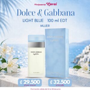 PDS D&G LIGHT BLUE MUJER 100ML DEL 22 AL 29 DE JUNIO